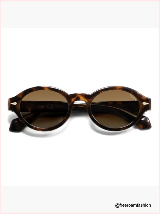 Retro Oval Polarized Sunglasses UV Protection Unisex Shades Trendy 90s Style main image 7